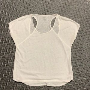 ASICS white workout top